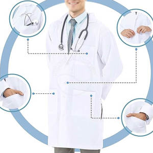 Bata blanca de hospital personalizada, uniformes de uso médico, ropa de trabajo médica unisex, bata de laboratorio a la venta - Product Image 6