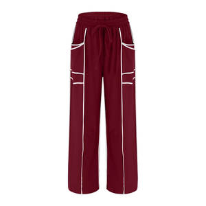 2025 nouveau Design Vintage nouveau Baggy pantalons de survêtement Style décontracté femmes respirant pur coton rayé pantalons de survêtement - Product Image 3