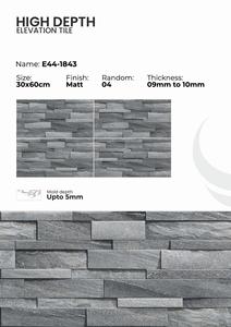 Murs commerciaux modernes conçus avec des carreaux de porcelaine mats de 300x600 mm à haute profondeur - Product Image 2