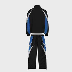 Survêtement coupe-vent en nylon avec logo personnalisé pour hommes, ensemble deux pièces respirant avec fonction coupe-vent, veste grande taille - Product Image 3