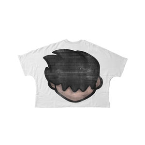 เสื้อยืดพิมพ์ลายกราฟิกแขนสั้นคอกลมสำหรับผู้ชายเสื้อยืดเฟรนช์เทอร์รี่ตัดขอบขอบผ้าดิบ - Product Image 6