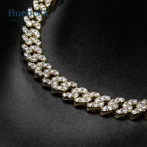 Collier étoile quadrangulaire glacée de 8mm plaqué or 14 carats Offre Spéciale et argent 925 pour hommes bijoux fins par colliers Moissanite - Product Image 6