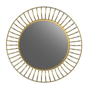 Handmade Geometric Metal Sunburst Hanging <b>Mirror</b> for Modern Home Decor in Living Room Bathroom or Foyer for Wedding - Product Image 3