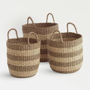 Good quality seagrass <b>basket</b> for dirty clothes <b>toys</b> <b>storage</b> cheapest cost natural sea grass <b>baskets</b> - Product Image 4