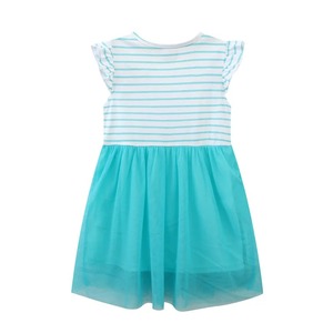 Vestido de Lujo para Niñas, Verano 2025, Informal, Transpirable, de Poliéster/Algodón, Manga Corta, Hasta la Rodilla - Product Image 4