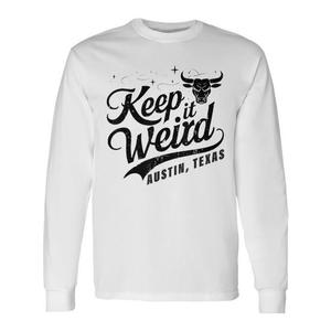 เสื้อยืดแขนยาวออสติน ลาย "Keep Austin Texas Weird" ประเภทสินค้าส่งเสริมการขาย - Product Image 1