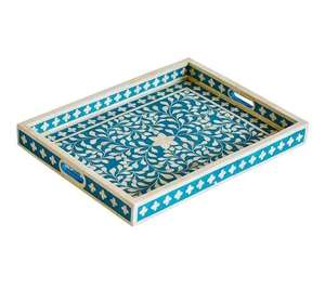 ถาดเสิร์ฟไม้ทำมือ ของตกแต่งบ้านสุดหรู ดีไซน์ประณีต เป็นมิตรกับสิ่งแวดล้อม ของขวัญแต่งงานสำหรับโต๊ะกาแฟและห้องนั่งเล่น - Product Image 4