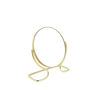 Espejo de escritorio de forma ovalada decorativa elegante más vendido, espejo de maquillaje de Metal con acabado de níquel moderno para baño de tocador doméstico - Product Image 6