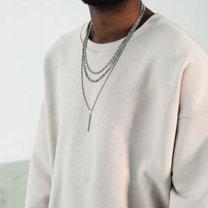 Sweat-shirt à capuche pour homme en coton 100% personnalisé OEM, tendance hiver 2025, logo embossé de haute qualité, poche en polaire surdimensionnée - Product Image 3