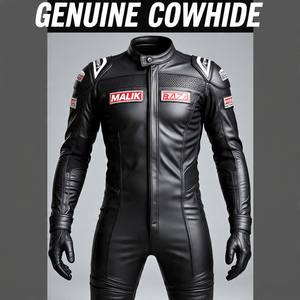 Descuento a granel traje de cuero genuino para motocicleta al por mayor tamaño personalizado y características CE protección Motobike desgaste - Product Image 2