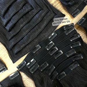 Extensions de cheveux noirs naturels 100% alignés sur les cuticules 20 pouces cheveux humains raides Thanh AN Extensions de cheveux - Product Image 1