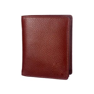 Cartera de cuero genuino con bolsillo delgado de diseñador para hombre, tipo de cierre abierto de alta calidad, logotipo personalizado, recién llegado, longitud corta, poliéster - Product Image 1