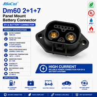 Connecteur de panneau femelle JBoCnt DM60 100A 2+1+7, 10 broches, hybride, pour alimentation et signal, en nylon IP67, pour vélo électrique
