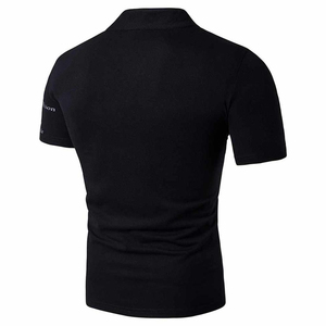 Logotipo personalizado sólido de punto de golf para las camisas para los hombres de impresión de bordado personalizado de secado rápido transpirable mezcla de algodón al por mayor OEM - Product Image 4
