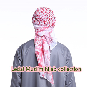 Vente en gros Foulard arabe pour hommes yéménite Shemagh islamique pour hommes Hijab bandeau Service OEM Foulard musulman Logo personnalisé/oem/odm accepté - Product Image 3