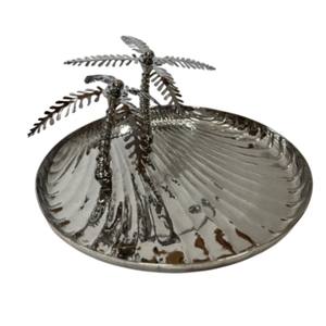 Plateau de service à chocolat en métal argenté au design élégant Plateau à desserts à bonbons décoratif classique pour l'approvisionnement hôtelier à prix économique - Product Image 6