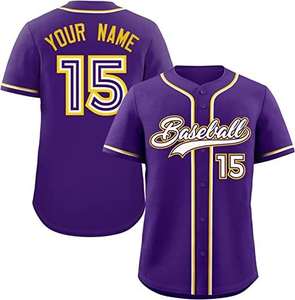 Vente en gros de vêtements de baseball et softball personnalisés pour hommes nouveau design d'uniformes d'équipe ensemble de logo personnalisé style respirant 100% coton/polyester - Product Image 5