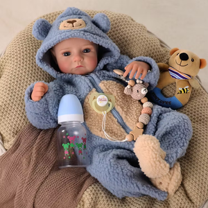 Poupée <span class=keywords><strong>Reborn</strong></span> Bébé Souriant Aiden de 20 Pouces, Réaliste, Garçon, Corps en Tissu Doux, Expédition en 3-7 Jours - Product Image 2
