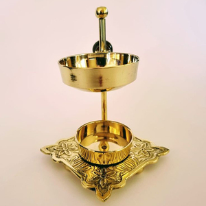 Nouveau brûleur en laiton en métal le plus vendu design attrayant brûleur d'encens en laiton pur brûleur de parfum de fusion de table à la maison en gros - Product Image 6