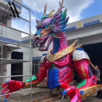 Festival extérieur Flotteur Affichage Événement Photo Prop Défilé Personnalisé Fibre De Verre Dragon Sculpture Coloré Anime Installation Mécanique