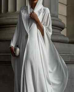 U.CHIC 2024 été élégant soie à manches longues Anti-rides à la main prière Abaya robe pour femmes musulmanes adultes traditionnel - Product Image 2