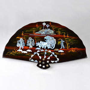 Panneau artistique de luxe incrusté de coquillages perlés en gros en forme d'éventail décoratif pour la décoration de la maison vitrine - Product Image 3