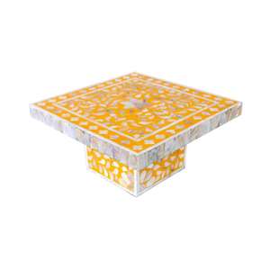 Soporte de pastel con incrustaciones de hueso de alta calidad para decoración de postres Soporte de pastel con incrustaciones de hueso hecho a mano Fabricante de India - Product Image 2