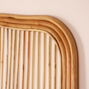 หัวเตียงหวายไม้ไผ่แบบมินิมอลกรอบพนักพิงเตียงดีไซน์แบบโค้งออกแบบตามธรรมชาติเป็นมิตรต่อสิ่งแวดล้อม - Product Image 3