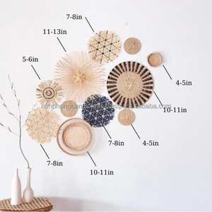 ตะกร้าแขวนผนังสไตล์โบโฮสำหรับตกแต่ง,ตะกร้าแขวนผนังหญ้าทะเลตกแต่งพร้อมเชือกทำจากเวียดนามดีไซน์ใหม่ - Product Image 2