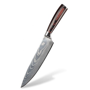 Cuchillo de Chef ultra afilado Premium 2025, cuchillo de Chef de cocina de acero inoxidable de alto carbono de grado superior alemán con mango de madera Pakka - Product Image 1
