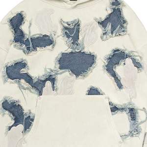 Sudaderas de invierno de ajuste regular para hombre con capucha desgastadas de diseño único más vendidas precio al por mayor bordado 3D - Product Image 5