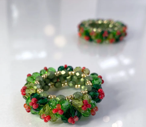 <b>Christmas</b> napkin ring beading tutorial, beading pattern, <b>Christmas</b> <b>gift</b> - Product Image 3