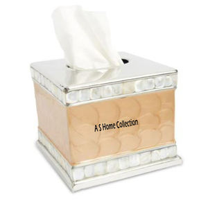 Premium Quality Desktop Metal Stainless Steel <b>Mother</b> of Pearl Tissue Box Luxury Style Restaurant Cafe Home Table <b>Decoration</b> - Product Image 5