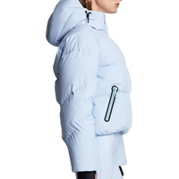 Veste bomber matelassée en toile de coton pour femme, personnalisée par OEM, doublure en laine respirante, coupe-vent, imperméable, pour l'hiver