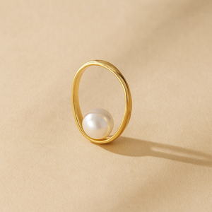 Bague en perle avec design intérieur - Product Image 2