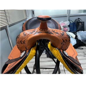 Selle de cheval en cuir Western-Fabriqué en Inde Arbre en plastique de haute qualité Couleur et taille personnalisées Prix bas - Product Image 6