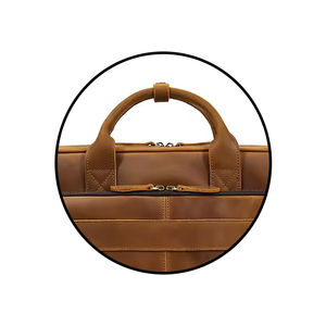 Nouveauté Sacs d'ordinateur portable en cuir véritable sur mesure Sacs légers avec fermeture à glissière Couleur personnalisée à vendre - Product Image 4