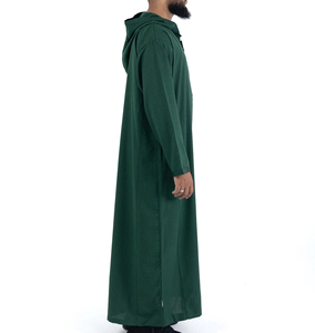 OEM Vêtements islamiques pour hommes Nouveau design Couleur verte Jubba Thobes pour hommes Kurta musulman pour hommes Saudi Jubba Thawb - Product Image 5