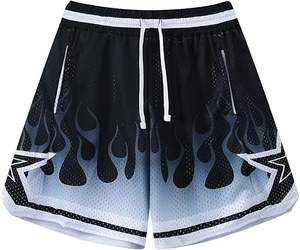 Men's Casual Workout Athletic Shorts Eco-Friendly <b>Mesh</b> Graphic Print Running Short <b>Pants</b> Solid Pattern Basketball Shorts - Product Image 3