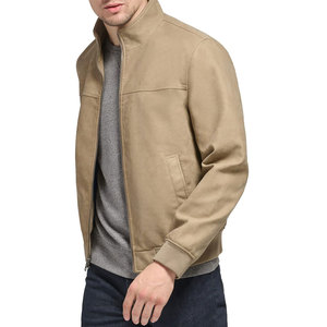 Nueva chaqueta de bombardero de color beige informal para hombre Estilo deportivo suelto multicolor con MOQ bajo Hip Hop delgado para el invierno - Product Image 3