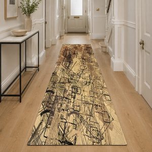 Tapis de salon en chenille antidérapant, imprimé numériquement, motif design rouge bordeaux, lavable en machine, vente en gros RUGS DEPOT LXDP-0858 - Product Image 5