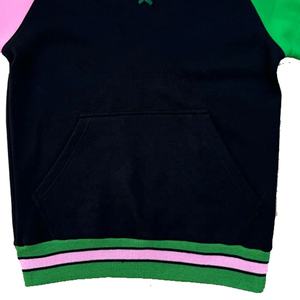 Sudaderas de alta calidad, sudaderas de peso pesado personalizadas para hombre, sudadera de patrón sólido con logotipos de chenilla bordados - Product Image 3