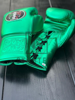 Gants de boxe GYMSTERO en cuir de vachette véritable de haute qualité, à doigts entiers, avec sangle de poignet réglable et lacets, personnalisables