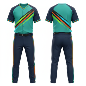 ชุดเบสบอลแบบกำหนดเอง ดีไซน์ระดับพรีเมียม พิมพ์ลายแบบซับลิเมชั่น น้ำหนักเบา สำหรับทีมกีฬา - Product Image 6