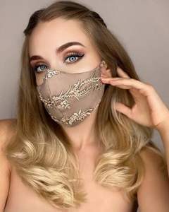 Nouveaux accessoires de mariage à la mode élégant broderie travail à la main coton soie Satin Atiyalibas pour beau visage de mariée - Product Image 5