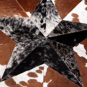 พรมหนังวัวทำมือพร้อมขนวัวแท้บนแผ่นหนังแผ่นหนังพรมทำงานสำหรับห้องนั่งเล่นหนังดิบ - Product Image 2