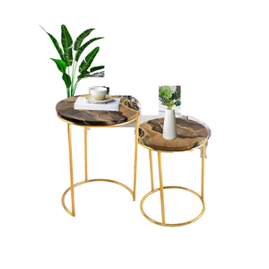 Antique Style Modern Designed Handmade Side Table with <b>Metal</b> <b>Frame</b> & Wooden Top for Luxury Living Room - Product Image 3