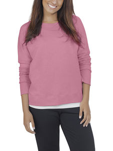 Jerséis de rizo francés de algodón 100% para mujer, Sudadera de cuello redondo Unisex con logotipo bordado personalizado con capucha, Rosa liso para invierno - Product Image 4