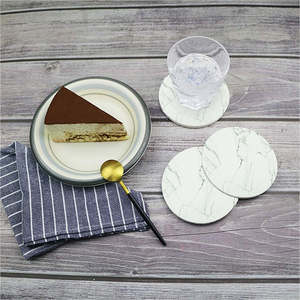 handmade <b>white</b> marble High Quality <b>coasters</b> <b>White</b> Natural Marble Stone <b>Coasters</b> Set - Product Image 5