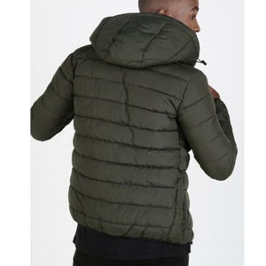 Mens performance inspired puffer jacket designed for cold resistance heat retention and comfortable mobility during <b>winter</b> - Product Image 3